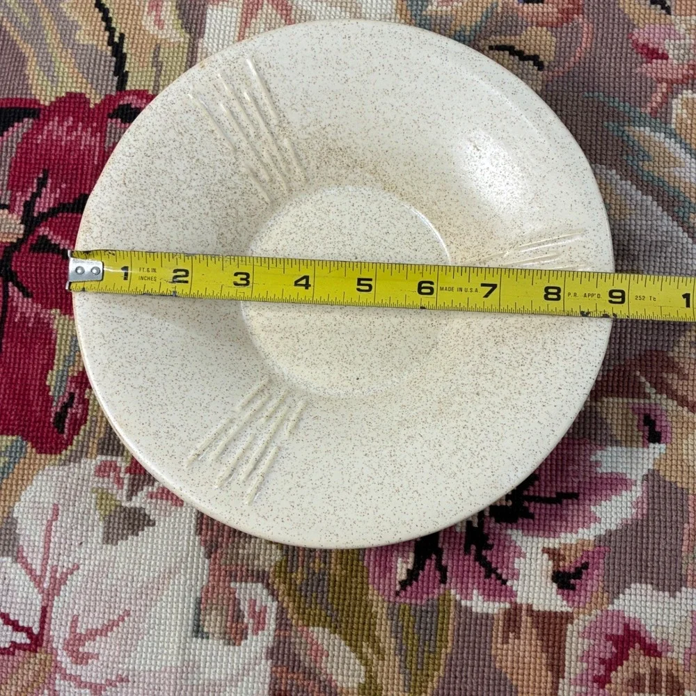 Vintage USA Pottery Footed Bowl 9